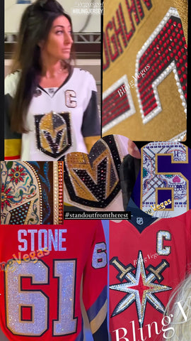 Image of Custom Bedazzled Jerseys.  Rhinestone Bling Sports Jersey (Pics are examples) *Please Read Full Description. This is a deposit only.