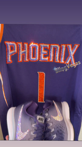 Image of Customized Bling Devin Booker SUNS Basketball Jersey