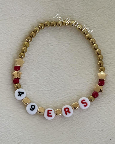 Image of SPORTS team beaded Bracelets