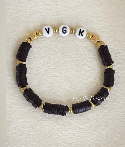 Image of SPORTS Friendship Bracelets, VGK Vegas Hockey Football jewelry, sports teams beaded bracelets, Friendship Bracelets, stocking stuffers