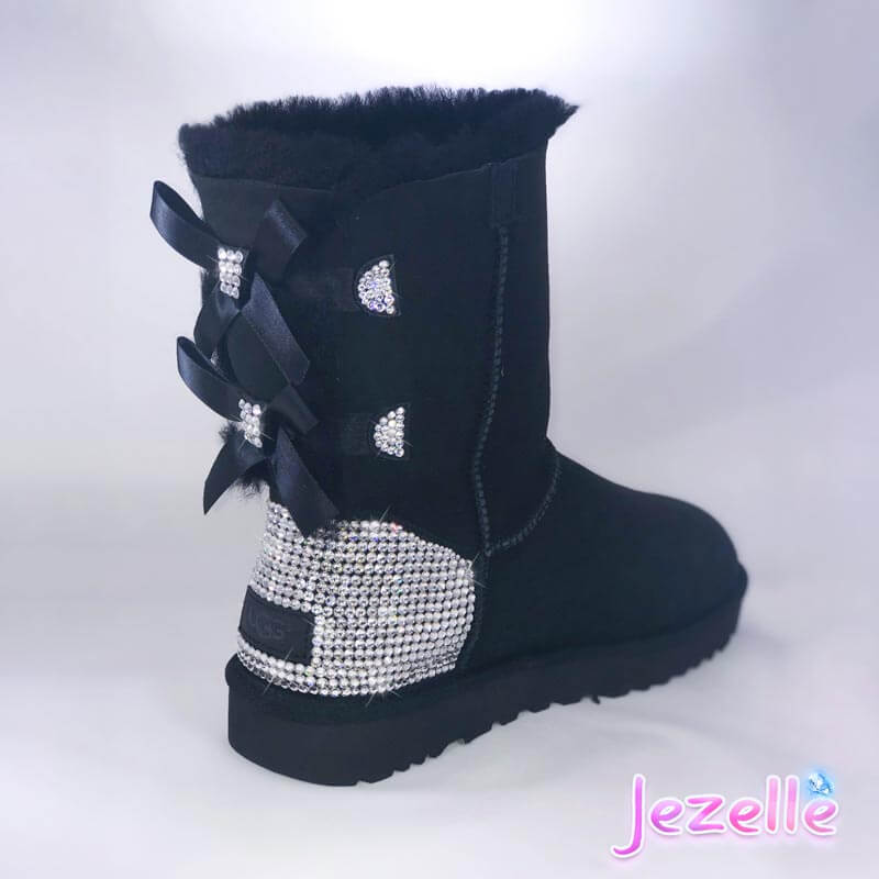 Bling UGGS 3 BOWS Tall Bailey BOW Ugg Boots Custom Hand 